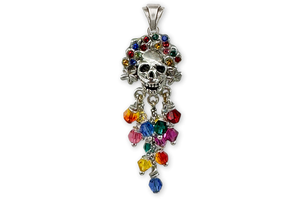 Day Of The Dead Earrings Sterling Silver Handmade Dia De Los Muertos Skull Jewelry  DOD4-E