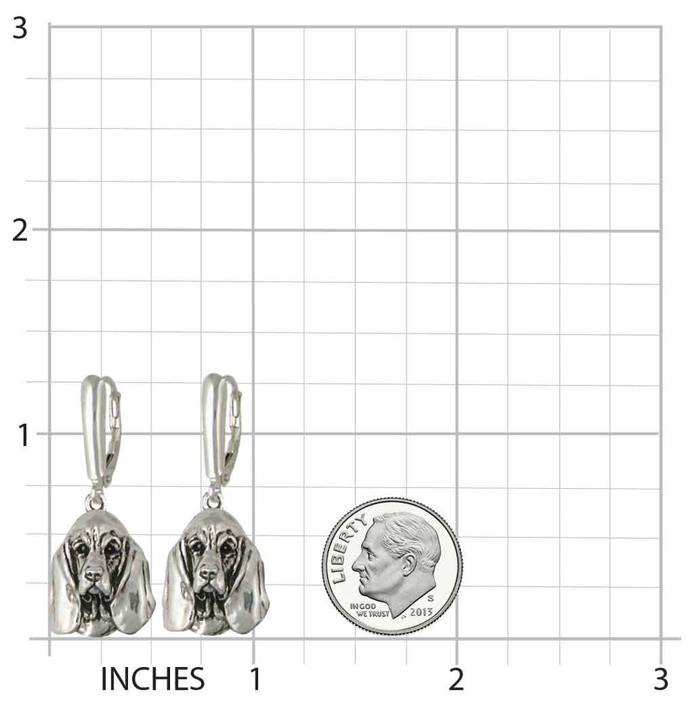 Basset Hound Earrings Jewelry Sterling Silver Handmade Dog Earrings BAS3-E