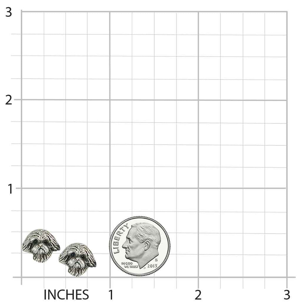 Shih Tzu Earrings Handmade Silver Shih Tzu Jewelry SZ22H-E