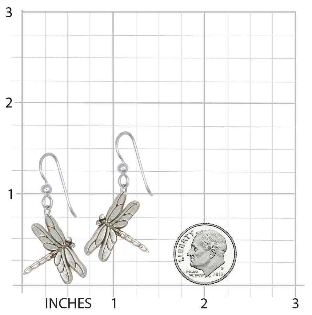 Dragonfly Jewelry Sterling Silver Handmade Dragonfly Earrings  DY1-E