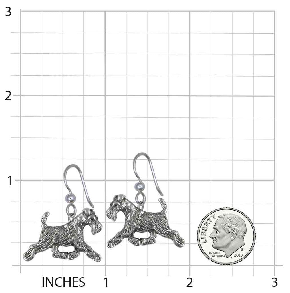Fox Terrier Jewelry Sterling Silver Handmade Fox Terrier Earrings  FXT3-E