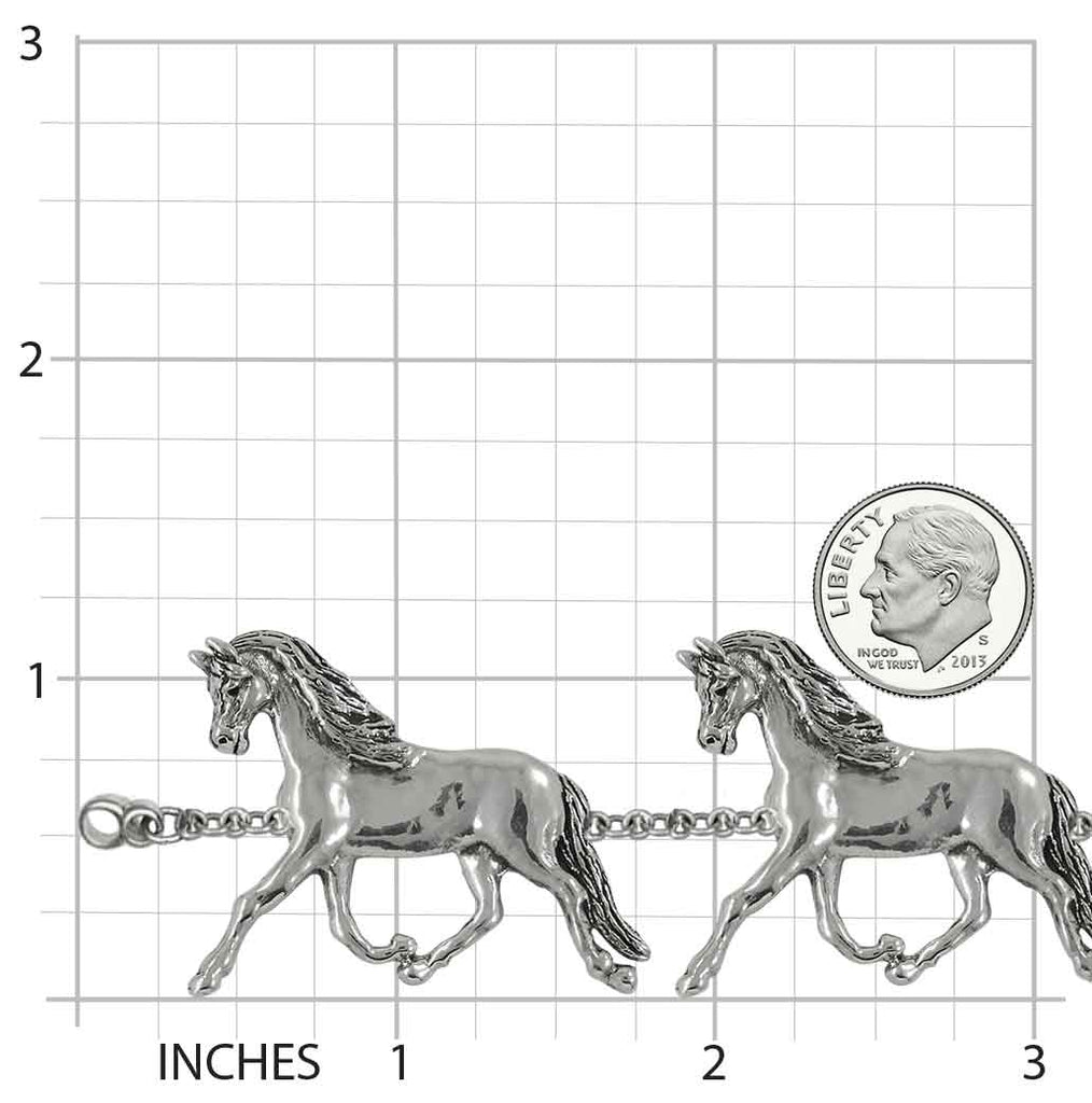 Thoroughbred Horse Bracelet Sterling Silver Handmade Arabian Horse Jewelry  EQ18-B