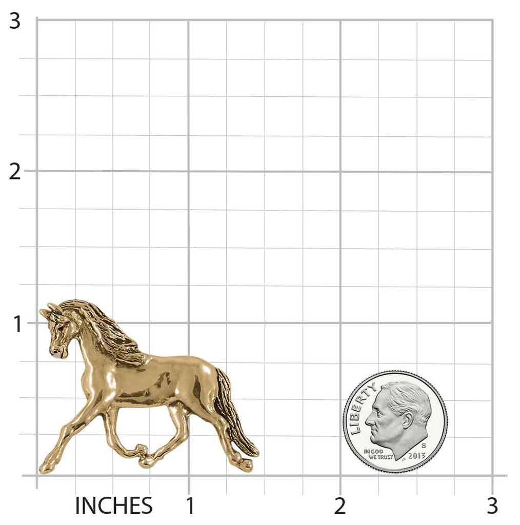 Arabian Horse Brooch Pin 14k Gold Vermeil Handmade Arabian Horse Jewelry  EQ18-BRVM