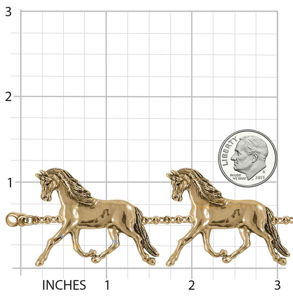 Arabian Horse Bracelet 14k Gold Vermeil Handmade Arabian Horse Jewelry  EQ18-BVM