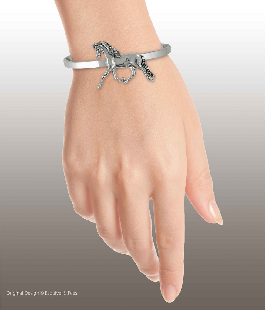 Arabian Horse Bracelet Sterling Silver Handmade Arabian Horse Jewelry  EQ18-CB
