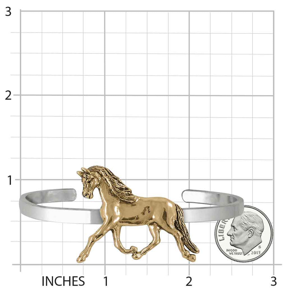 Arabian Horse Bracelet 14k Gold Vermeil Handmade Arabian Horse Jewelry  EQ18-CBVM