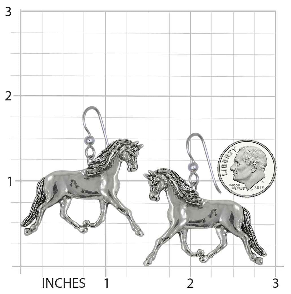Arabian Horse Earrings Sterling Silver Handmade Arabian Horse Jewelry  EQ18-E