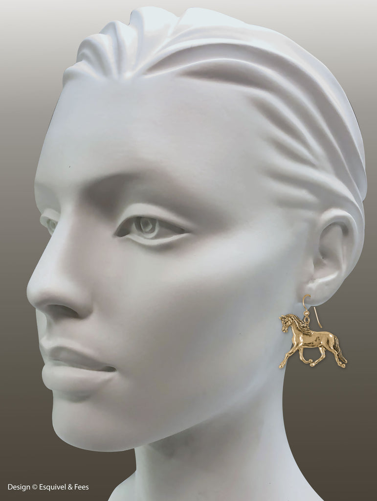 Arabian Horse Earrings 14k Gold Vermeil Handmade Arabian Horse Jewelry  EQ18-EVM