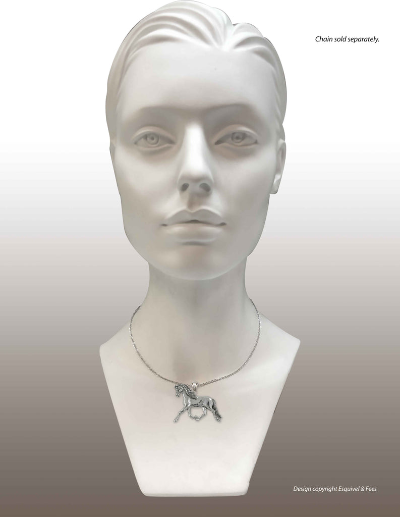 Arabian Horse Pendant Sterling Silver Handmade Arabian Horse Jewelry  EQ18-P