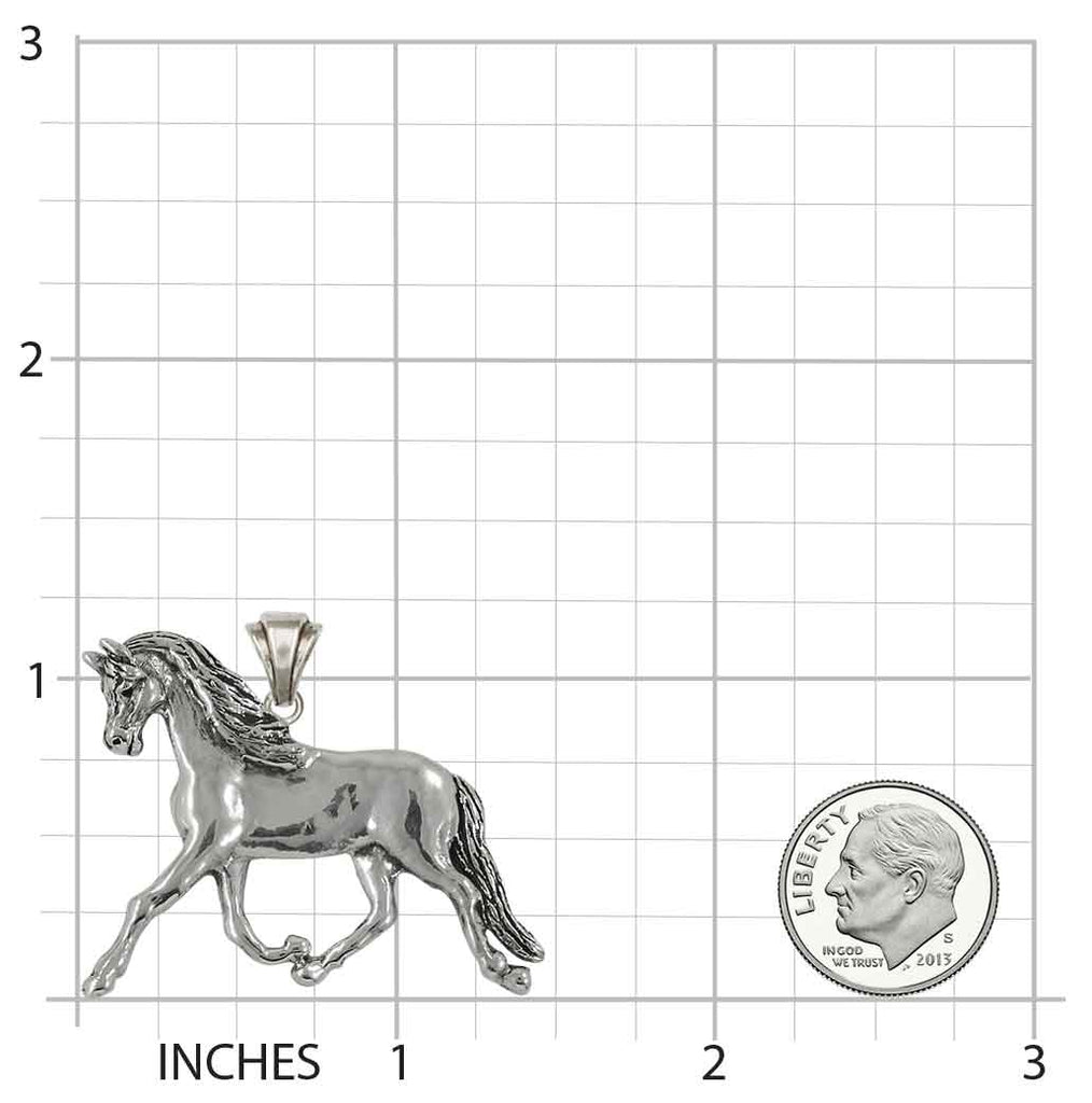 Arabian Horse Pendant Sterling Silver Handmade Arabian Horse Jewelry  EQ18-P