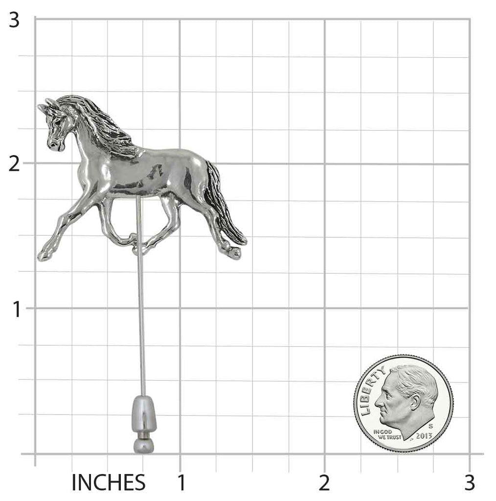 Arabian Horse Brooch Pin Sterling Silver Handmade Arabian Horse Jewelry  EQ18-STP