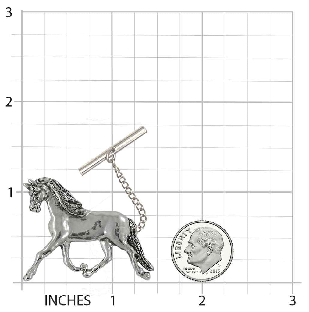 Arabian Horse Tie Tack Sterling Silver Handmade Arabian Horse Jewelry  EQ18-TT