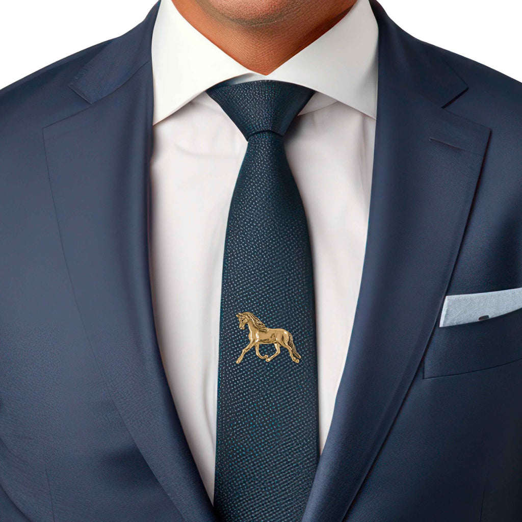 Arabian Horse Tie Tack 14k Gold Vermeil Handmade Arabian Horse Jewelry  EQ18-TTVM