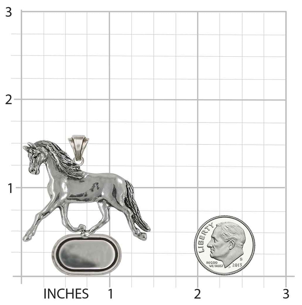 Arabian Horse Personalized Pendant Sterling Silver Handmade Arabian Horse Jewelry  EQ18-VP