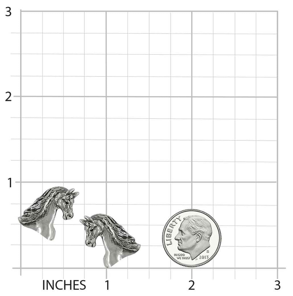 Arabian Horse Earrings Sterling Silver Handmade Arabian Horse Jewelry  EQ18H-E