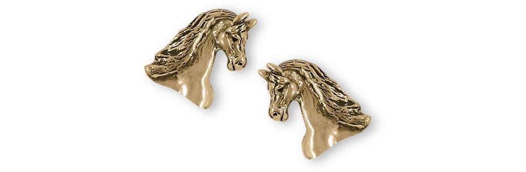 Arabian Horse Charms Arabian Horse Earrings 14k Yellow Gold Arabian Horse Jewelry Arabian Horse jewelry