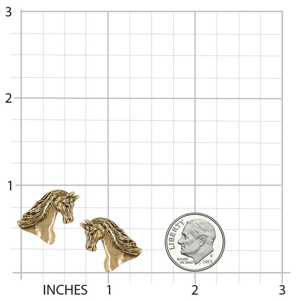 Arabian Horse Earrings 14k Gold Vermeil Handmade Arabian Horse Jewelry  EQ18H-EVM