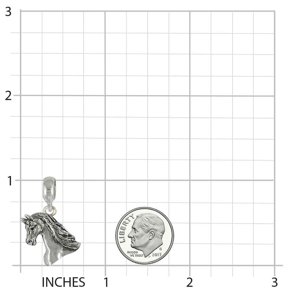 Arabian Horse Psndora Charm Slide Sterling Silver Handmade Arabian Horse Jewelry This Charm Will Fit A Pandora® Slide Bracelet EQ18H-PNS