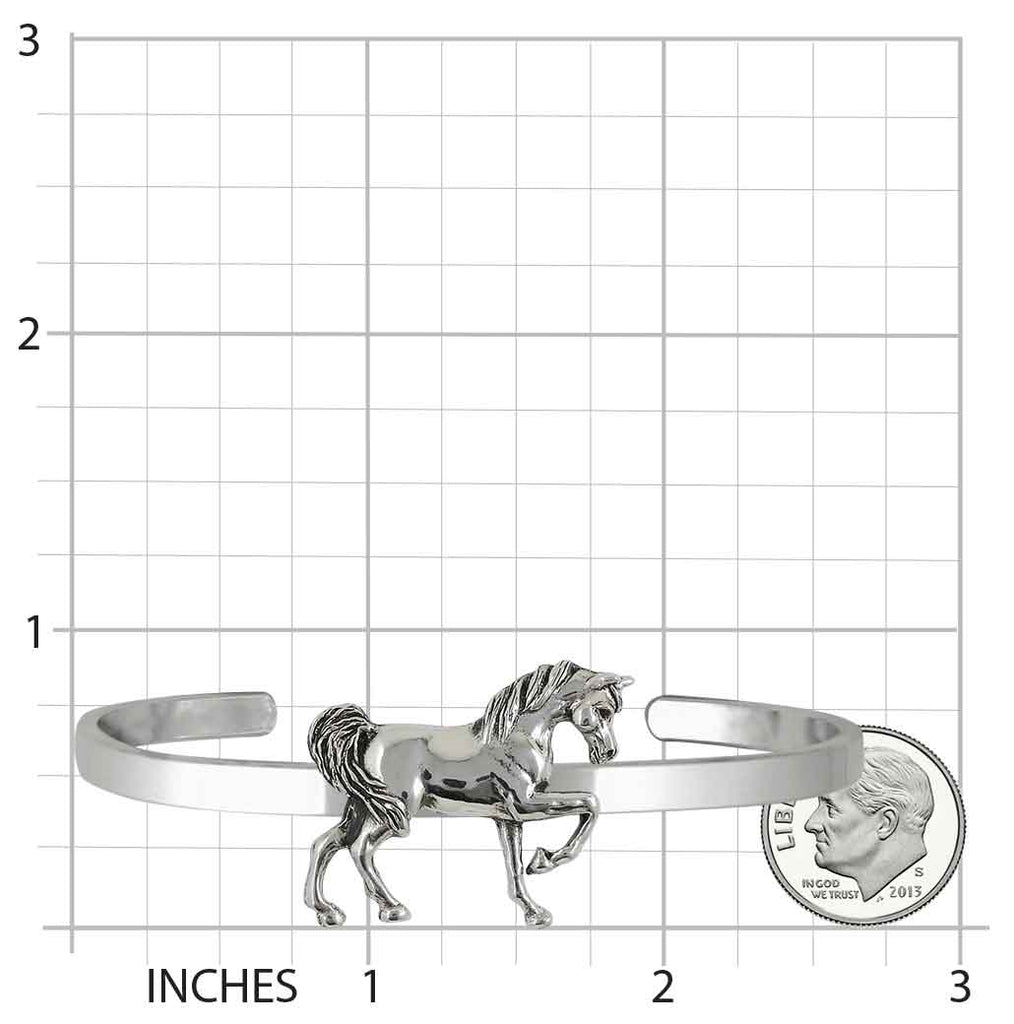 Horse Bracelet Sterling Silver Handmade Arabian Horse Jewelry  EQ20-CB