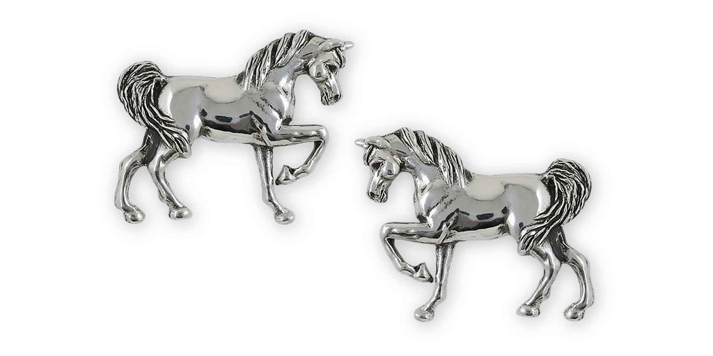 Horse Charms Horse Cufflinks Sterling Silver Arabian Horse Jewelry Horse jewelry