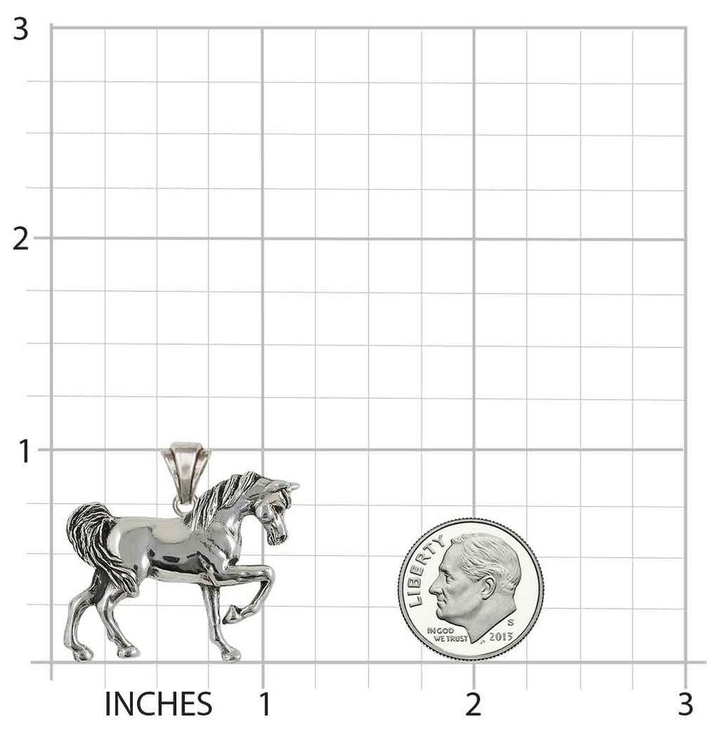 Horse Pendant Sterling Silver Handmade Arabian Horse Jewelry  EQ20-P