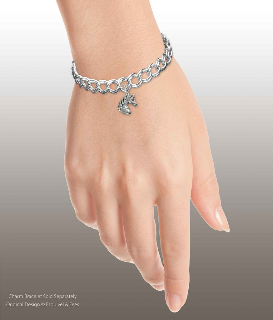 Horse Charm Sterling Silver Handmade Arabian Horse Jewelry  EQ20H-C