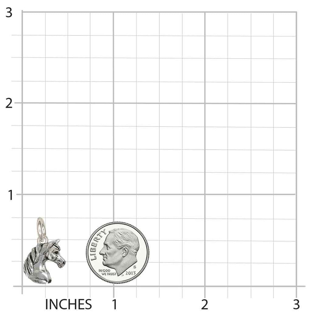Horse Charm Sterling Silver Handmade Arabian Horse Jewelry  EQ20H-C