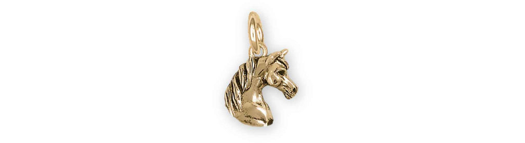Horse Charms Horse Charm 14k Yellow Gold Arabian Horse Jewelry Horse jewelry