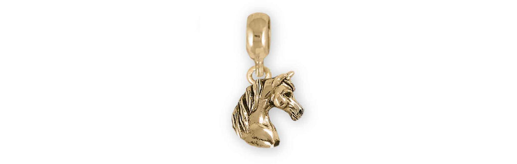 Horse Charms Horse Charm Slide Yellow Bronze Arabian Horse Jewelry Horse jewelry