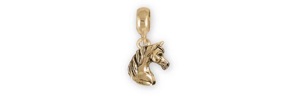 Horse Charms Horse Charm Slide 14k Gold Vermeil Arabian Horse Jewelry Horse jewelry