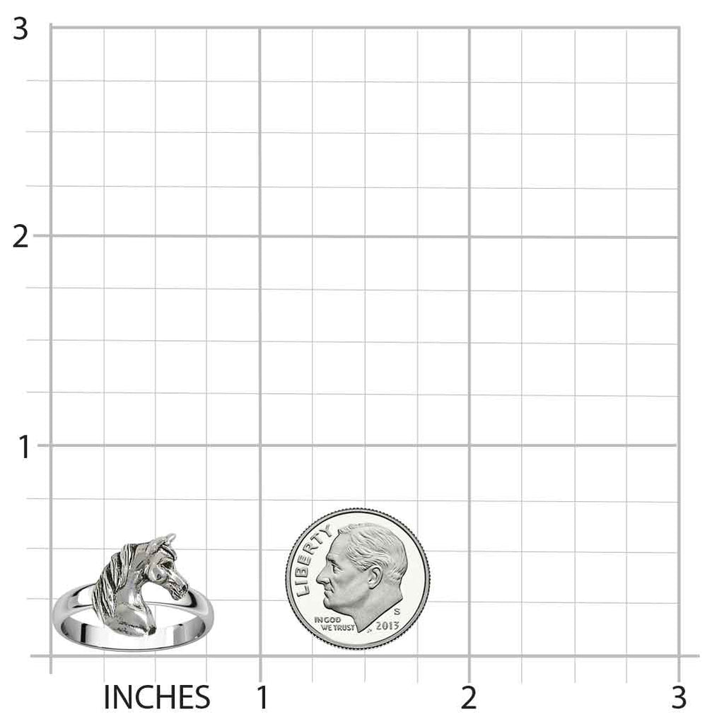 Horse Ring Sterling Silver Handmade Arabian Horse Jewelry  EQ20H-R