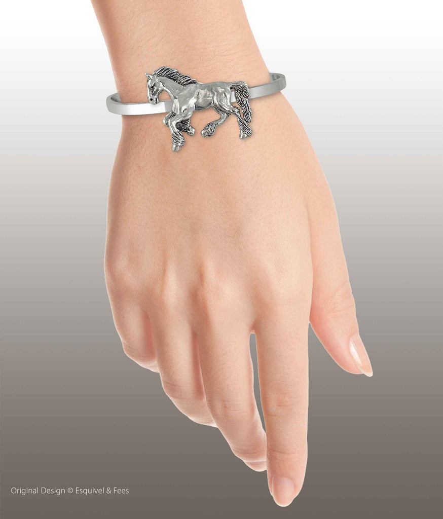 Clydesdale  Bracelet Sterling Silver Handmade Draft Horse Jewelry  EQU17-CB