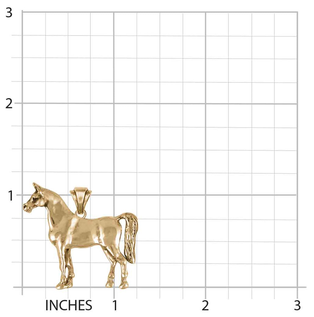 Horse Pendant Jewelry 14k Gold Handmade Horse Pendant EQU8-PG