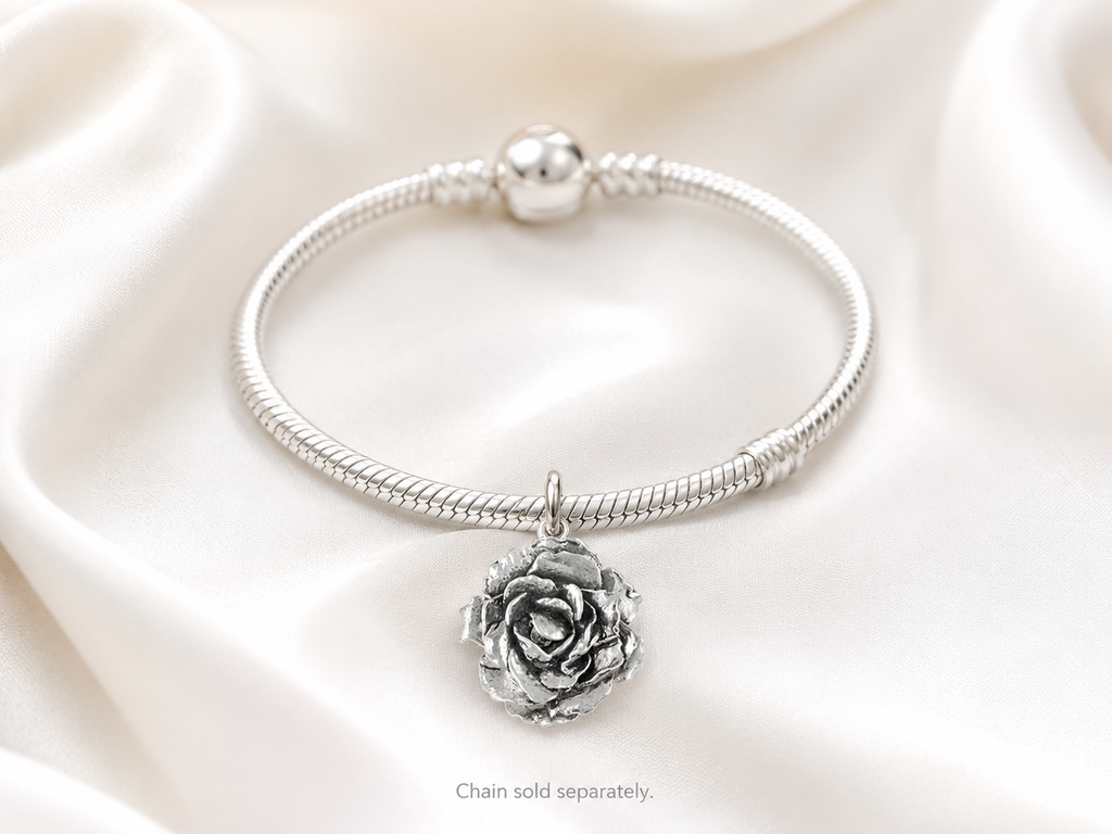 Peony Jewelry Sterling Silver Peony Charm Handmade Flower Jewelry PNY-C