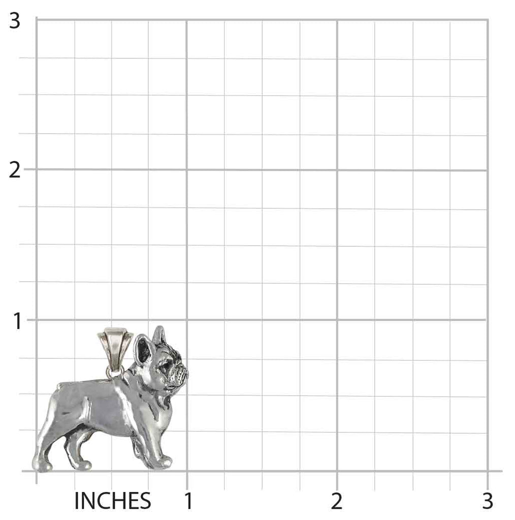 Frenchie French Bulldog Jewelry Sterling Silver Frenchie French Bulldog Pendant Handmade Dog Jewelry FR29-P