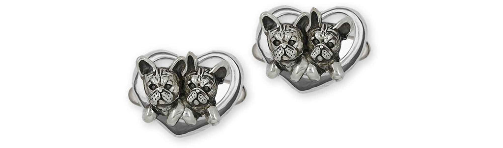 French Bulldog Charms French Bulldog Cufflinks Sterling Silver Frenchie Jewelry French Bulldog jewelry