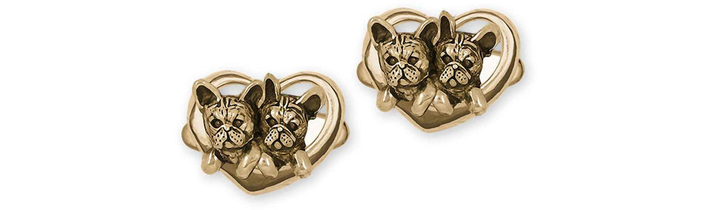 French Bulldog Charms French Bulldog Cufflinks 14k Gold Vermeil Frenchie Jewelry French Bulldog jewelry