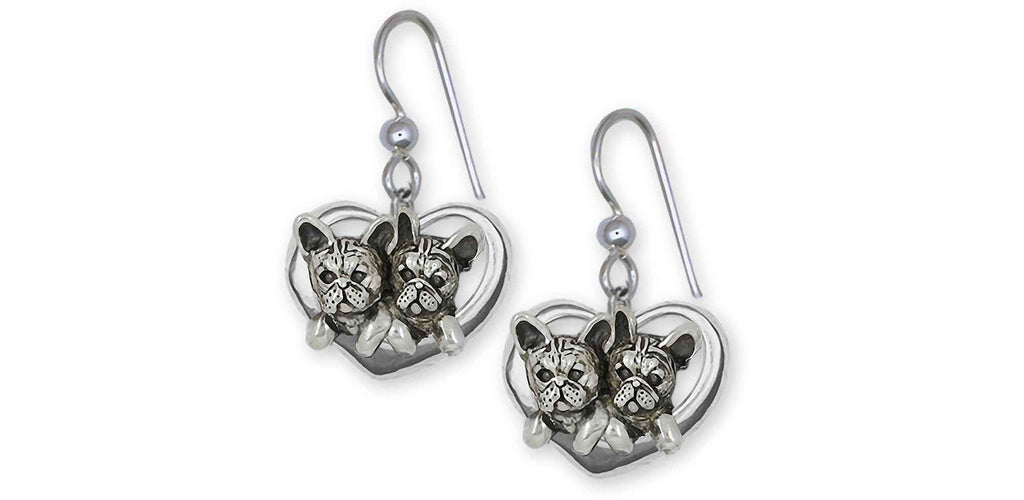 French Bulldog Charms French Bulldog Earrings Sterling Silver Frenchie Jewelry French Bulldog jewelry