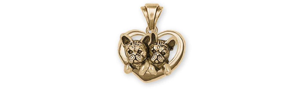 French Bulldog Charms French Bulldog Pendant 14k Yellow Gold Frenchie Jewelry French Bulldog jewelry