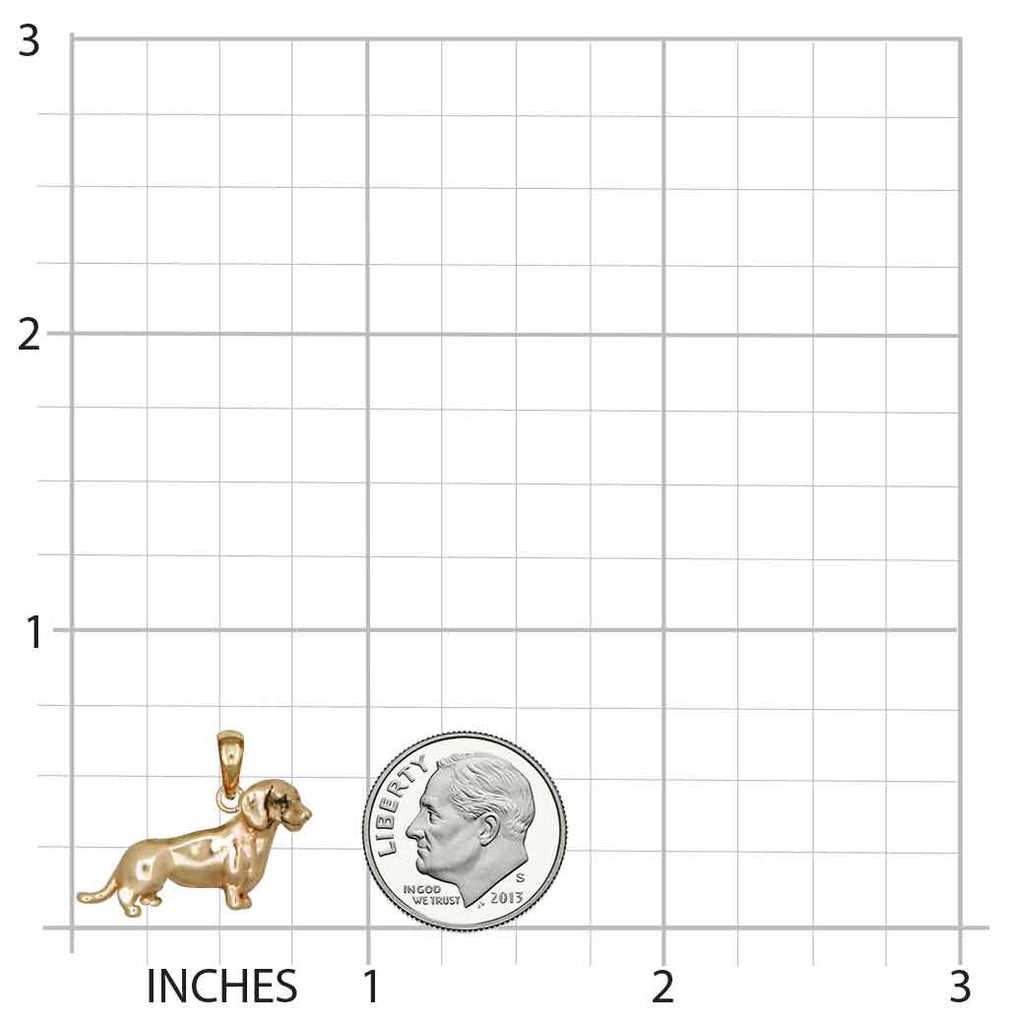 Dachshund Jewelry 14k Gold Dachshund Pendant Jewelry Handmade Dog Jewelry DA15-PG