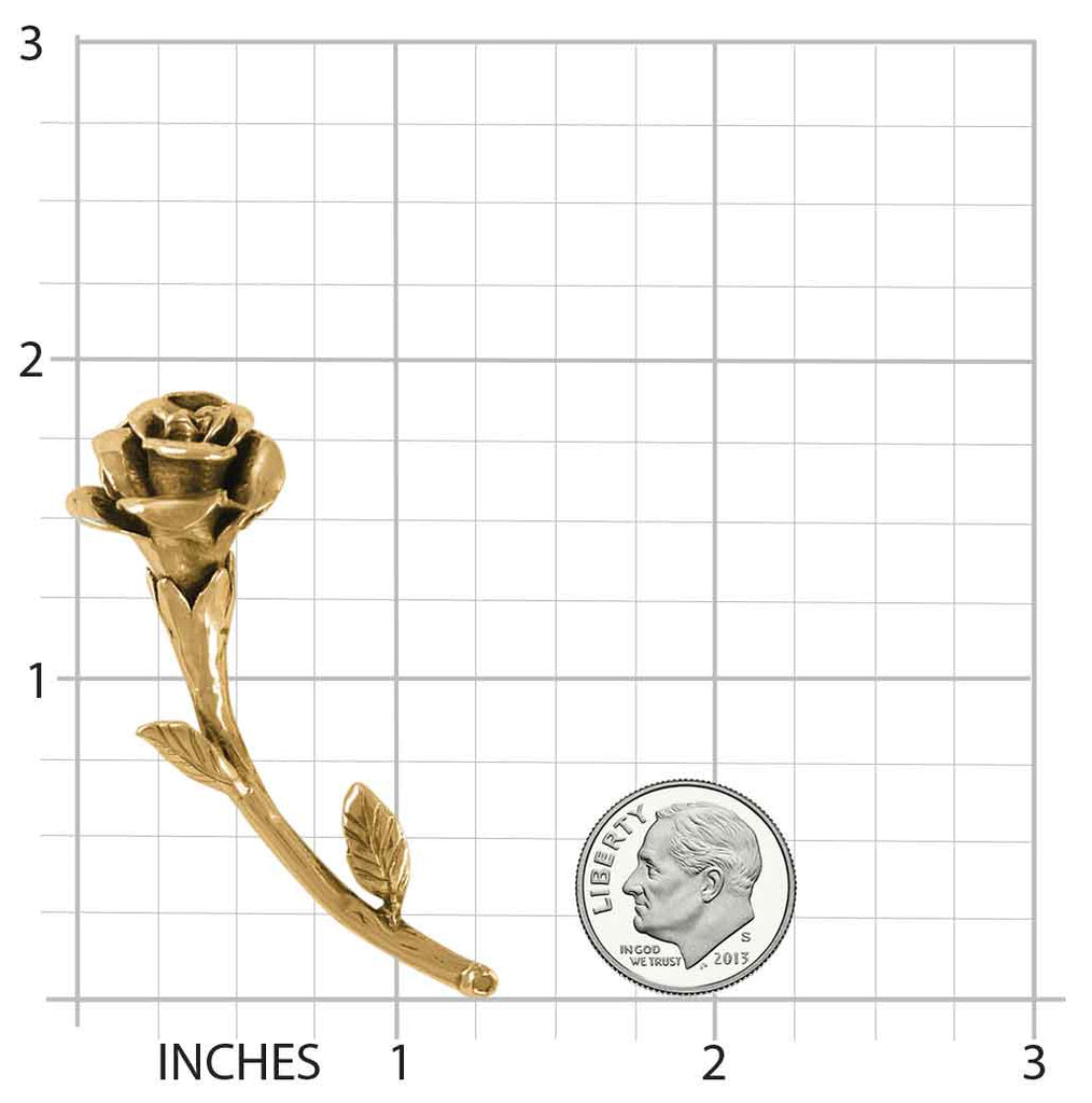 Rose Brooch Pin Jewelry 14k Gold Handmade Flower Brooch Pin RS2-PNG