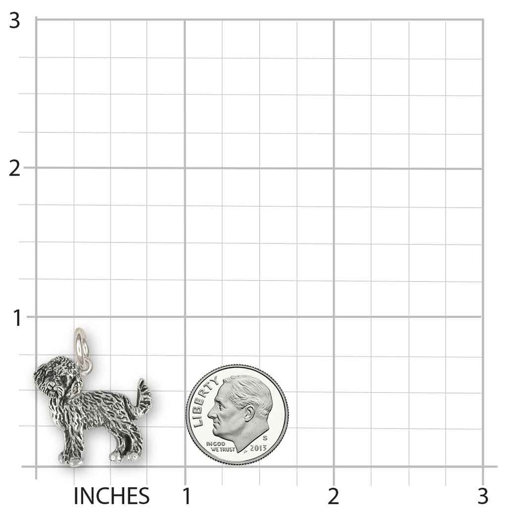 Goldendoodle Charm Jewelry Sterling Silver Handmade Dog Charm GDL1-C