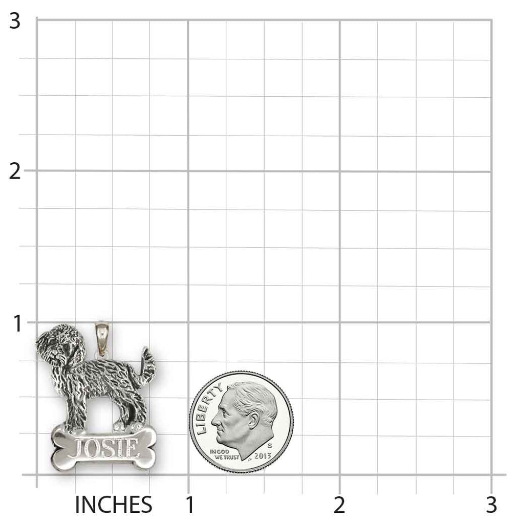 Goldendoodle Pendant Jewelry Sterling Silver Handmade Dog Pendant GDL1-NP