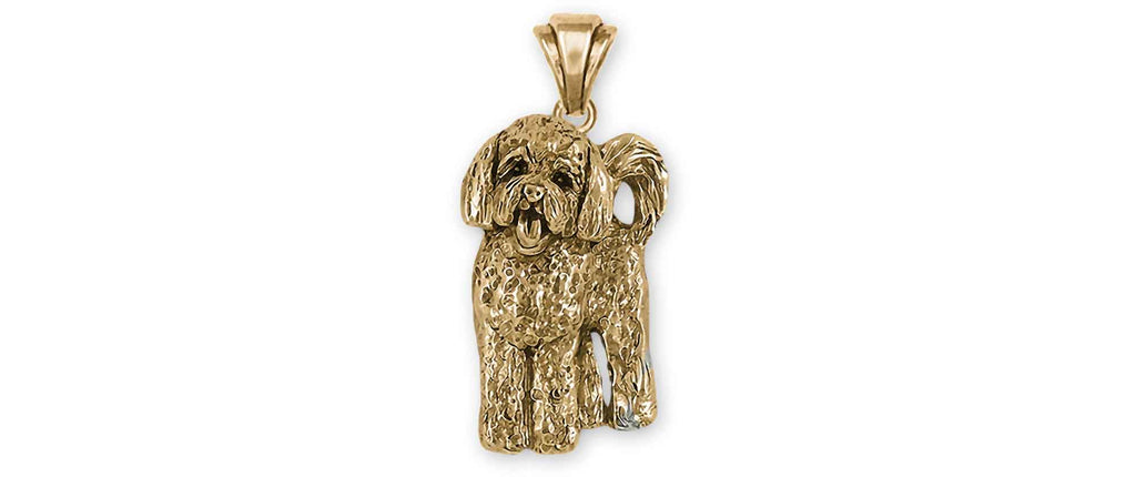 Goldendoodle Charms Goldendoodle Pendant 14k Yellow Gold Goldendoodle Jewelry Goldendoodle jewelry