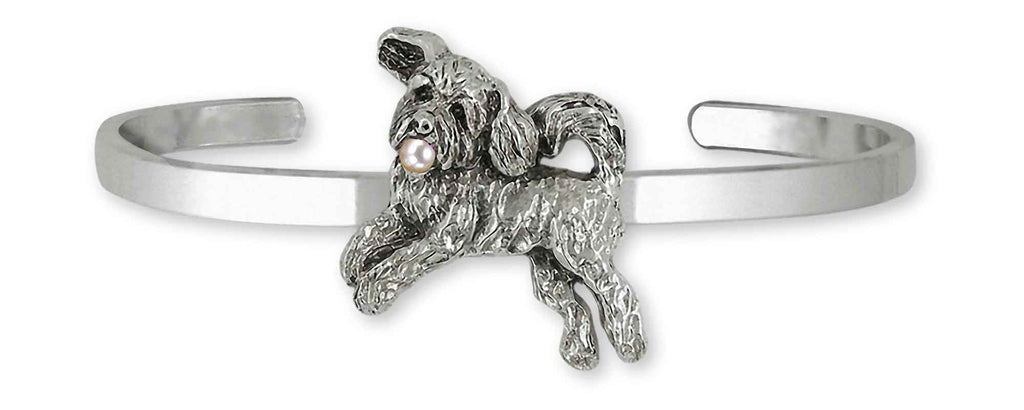 Goldendoodle Charms Goldendoodle Bracelet Sterling Silver And Cultured Pearl Goldendoodle Jewelry Goldendoodle jewelry