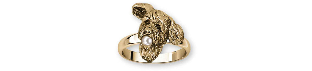 Goldendoodle Charms Goldendoodle Ring 14k Gold Vermeil And Pearl Goldendoodle Jewelry Goldendoodle jewelry