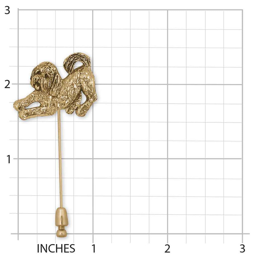 Goldendoodle Brooch Pin 14k Gold Vermeil Handmade Goldendoodle Jewelry  GDL19-STPVM