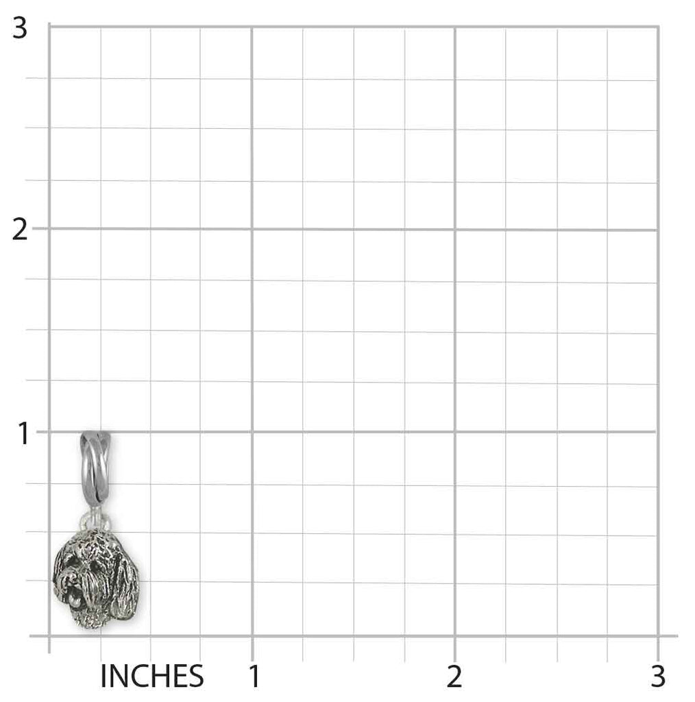 Goldendoodle Pandora Charm Slide Sterling Silver Handmade Goldendoodle Jewelry This Charm Will Fit A Pandora® Slide Bracelet GDL19H-2PNS