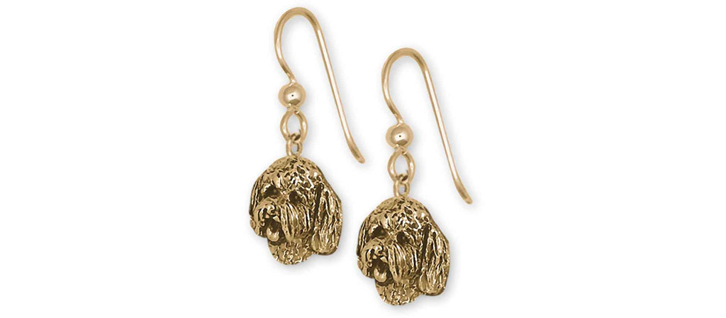 Goldendoodle Charms Goldendoodle Earrings 14k Yellow Gold Goldendoodle Jewelry Goldendoodle jewelry