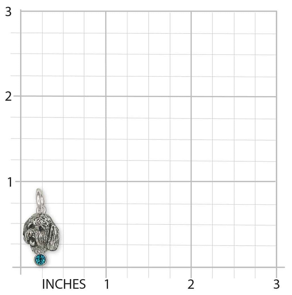 Goldendoodle Charm Sterling Silver Handmade Goldendoodle Jewelry  GDL19H-SC